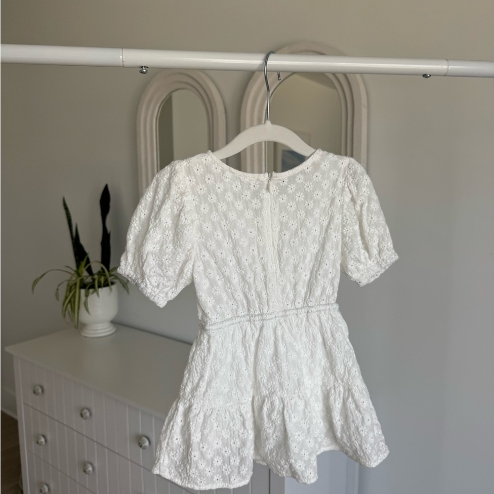 Sabo Skirt White Puff Sleeve Sundress